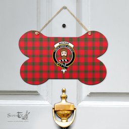 Scottish MacNab Modern Clan Tartan Door Sign - Crest Classic Scottish Plaid Tartan Plaid