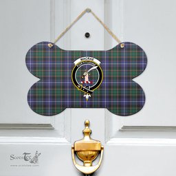 Scottish MacRae Hunting Modern Clan Tartan Door Sign - Crest Classic Scottish Plaid Tartan Plaid