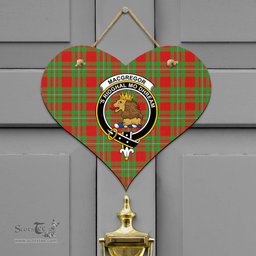 Scottish MacGregor Modern Clan Tartan Door Sign - Crest Classic Scottish Plaid Tartan Plaid