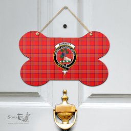 Scottish Burnett Modern Clan Tartan Door Sign - Crest Classic Scottish Plaid Tartan Plaid