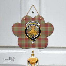 Scottish MacGillivray Hunting Ancient Clan Tartan Door Sign - Crest Classic Scottish Plaid Tartan Plaid