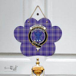Scottish Ochterlony Clan Tartan Door Sign - Crest Classic Scottish Plaid Tartan Plaid