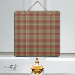 Scottish MacGillivray Hunting Ancient Clan Tartan Door Sign - Classic Scottish Plaid Tartan Plaid