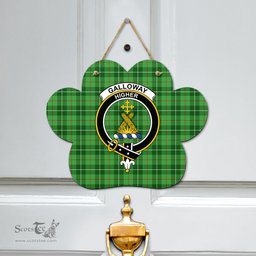 Scottish Galloway District Clan Tartan Door Sign - Crest Classic Scottish Plaid Tartan Plaid