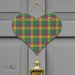 Scottish MacMillan Old Ancient Clan Tartan Door Sign - Classic Scottish Plaid Tartan Plaid