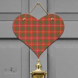 Scottish Bruce Modern Clan Tartan Door Sign - Classic Scottish Plaid Tartan Plaid