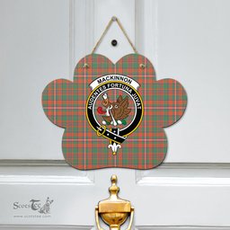Scottish MacKinnon Ancient Clan Tartan Door Sign - Crest Classic Scottish Plaid Tartan Plaid