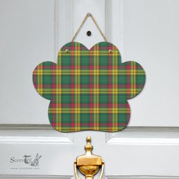 Scottish MacMillan Old Ancient Clan Tartan Door Sign - Classic Scottish Plaid Tartan Plaid