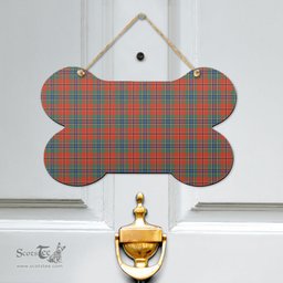 Scottish MacLean of Duart Ancient Clan Tartan Door Sign - Classic Scottish Plaid Tartan Plaid