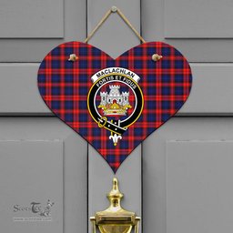 Scottish MacLachlan Modern Clan Tartan Door Sign - Crest Classic Scottish Plaid Tartan Plaid