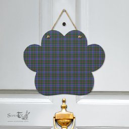 Scottish Ogilvie Hunting Modern Clan Tartan Door Sign - Classic Scottish Plaid Tartan Plaid
