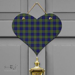 Scottish Colquhoun Modern Clan Tartan Door Sign - Classic Scottish Plaid Tartan Plaid
