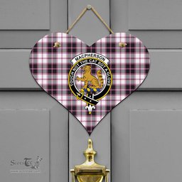 Scottish MacPherson Hunting Modern Clan Tartan Door Sign - Crest Classic Scottish Plaid Tartan Plaid