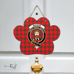 Scottish MacNab Modern Clan Tartan Door Sign - Crest Classic Scottish Plaid Tartan Plaid