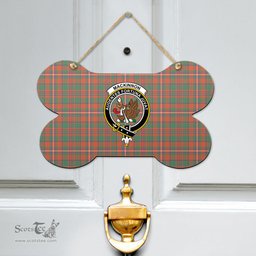 Scottish MacKinnon Ancient Clan Tartan Door Sign - Crest Classic Scottish Plaid Tartan Plaid