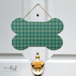 Scottish Kennedy Ancient Clan Tartan Door Sign - Classic Scottish Plaid Tartan Plaid