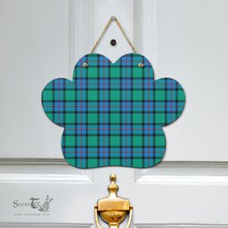 Scottish Flower Of Scotland Clan Tartan Door Sign - Classic Scottish Plaid Tartan Plaid