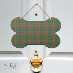 Scottish Menzies Green Ancient Clan Tartan Door Sign - Classic Scottish Plaid Tartan Plaid