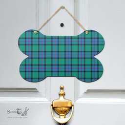 Scottish Flower Of Scotland Clan Tartan Door Sign - Classic Scottish Plaid Tartan Plaid