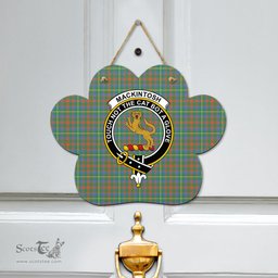 Scottish MacKintosh Hunting Ancient Clan Tartan Door Sign - Crest Classic Scottish Plaid Tartan Plaid