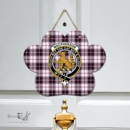 Scottish MacPherson Hunting Modern Clan Tartan Door Sign - Crest Classic Scottish Plaid Tartan Plaid