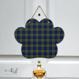 Scottish Colquhoun Modern Clan Tartan Door Sign - Classic Scottish Plaid Tartan Plaid