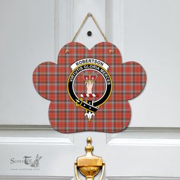 Scottish Robertson Weathered Clan Tartan Door Sign - Crest Classic Scottish Plaid Tartan Plaid