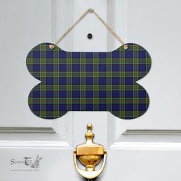 Scottish Colquhoun Modern Clan Tartan Door Sign - Classic Scottish Plaid Tartan Plaid