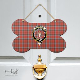 Scottish Robertson Weathered Clan Tartan Door Sign - Crest Classic Scottish Plaid Tartan Plaid