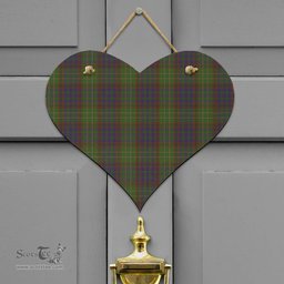 Scottish Cunningham Hunting Modern Clan Tartan Door Sign - Classic Scottish Plaid Tartan Plaid