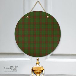 Scottish Maxwell Hunting Clan Tartan Door Sign - Classic Scottish Plaid Tartan Plaid