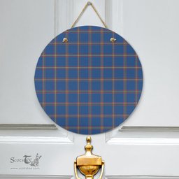Scottish MacLaine of Loch Buie Hunting Ancient Clan Tartan Door Sign - Classic Scottish Plaid Tartan Plaid