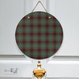 Scottish Buchan Ancient Clan Tartan Door Sign - Classic Scottish Plaid Tartan Plaid