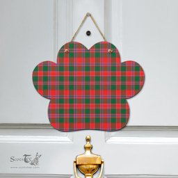 Scottish Dalziel Modern Clan Tartan Door Sign - Classic Scottish Plaid Tartan Plaid