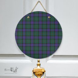 Scottish Sinclair Hunting Modern Clan Tartan Door Sign - Classic Scottish Plaid Tartan Plaid