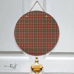 Scottish MacKintosh Hunting Weathered Clan Tartan Door Sign - Classic Scottish Plaid Tartan Plaid