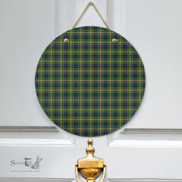 Scottish Reid Green Clan Tartan Door Sign - Classic Scottish Plaid Tartan Plaid