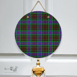 Scottish Brodie Hunting Modern Clan Tartan Door Sign - Classic Scottish Plaid Tartan Plaid