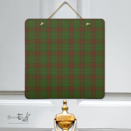 Scottish Maxwell Hunting Clan Tartan Door Sign - Classic Scottish Plaid Tartan Plaid