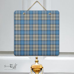 Scottish Napier Ancient Clan Tartan Door Sign - Classic Scottish Plaid Tartan Plaid