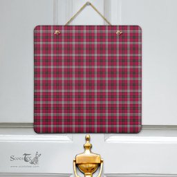 Scottish Little Clan Tartan Door Sign - Classic Scottish Plaid Tartan Plaid