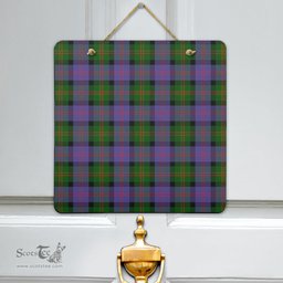 Scottish Blair Modern Clan Tartan Door Sign - Classic Scottish Plaid Tartan Plaid