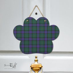 Scottish Sinclair Hunting Modern Clan Tartan Door Sign - Classic Scottish Plaid Tartan Plaid