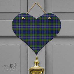 Scottish MacLeod of Harris Modern Clan Tartan Door Sign - Classic Scottish Plaid Tartan Plaid