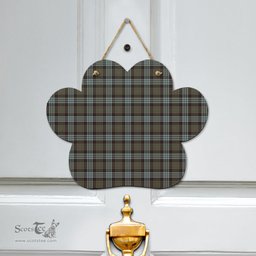 Scottish Stewart Old Weathered Clan Tartan Door Sign - Classic Scottish Plaid Tartan Plaid
