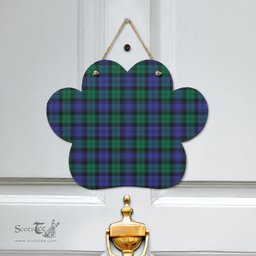 Scottish Blackwatch Modern Clan Tartan Door Sign - Classic Scottish Plaid Tartan Plaid