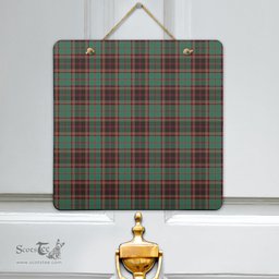 Scottish Buchan Ancient Clan Tartan Door Sign - Classic Scottish Plaid Tartan Plaid