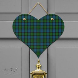 Scottish MacKay Modern Clan Tartan Door Sign - Classic Scottish Plaid Tartan Plaid