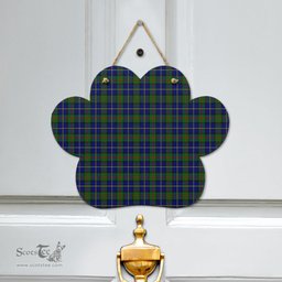 Scottish MacLeod of Harris Modern Clan Tartan Door Sign - Classic Scottish Plaid Tartan Plaid