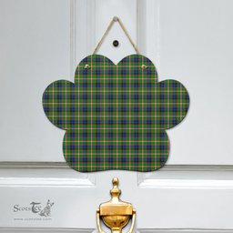 Scottish Reid Green Clan Tartan Door Sign - Classic Scottish Plaid Tartan Plaid